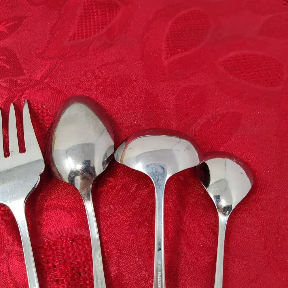 6X Serving Colonial Shell Stainless Ladle Spreader Pie Fork Korea